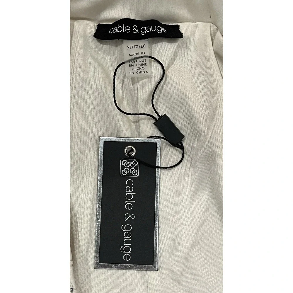 NWT Cable & Gauge‎ Silver/Gold Sequined Lined Party Pants XL.
